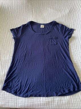 Soma Navy Scoop Neck Short Sleeve Tee